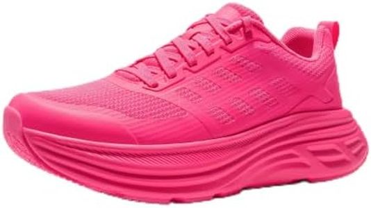 NORTIV 8 Women's Walking Shoes Cushion Running Tennis Shoes ActiveFloat Non-Slip Comfortable Breathable Workout Gym Sports Athletic Fashion Sneakers,Size 7.5,Hot Pink,SNWS245W