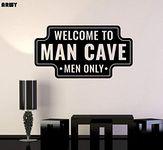 Roonir® Salon Wall Stickers Vinyl Wall Decal Man Cave Funny Art for Men Garage Manspace Decor Stickers Mural Unique Size (59X40 cm)