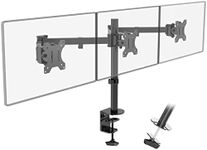 PUTORSEN Monitor Desk Mount for 3 Monitors 13-27 Inch LCD LED TV Screens Flat Screen Maximum Load 7 kg per Monitor Tilting 180° Swivel 360° Height Adjustable