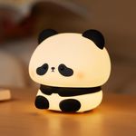 DIWUJI Panda Night Light, LED Squishy Cute Lamp, Night Light for Kids, Silicone Panda Light, Dimmable Kids Baby Bedroom Nightlight, Rechargeable Touch Lamp for Breastfeeding Nursery Decor (Panda V1)