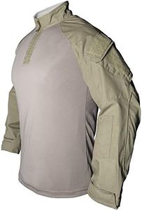 Vertx Recon Mens Tactical Shirt, Long Sleeve Combat Shirts for Men, Breathable Tactical Work Top with Easy Access Pockets, Ripstop Fabric, for Special OPs, Police, Security, Desert Tan, Small