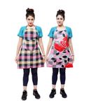 Pixie Waterproof Cotton Apron with Pocket_(PinkCh::Redrose)