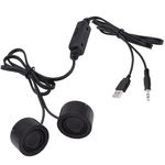 YARCHONN USB Mini Computer Speakers for Desktop Laptop Small PC Speakers USB-Powered 3.5mm TRS Stereo Jack with Volume Control Adjustment for MP3 Phone-1.2M/3.9FT