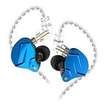 KINBOOFI KZ ZSN PRO X Hifi Wired Earphones with Dual Driver 1BA+1DD, in-Ear Monitor Earbuds with 2 Pin Detachable Cables, Lightweight, Noise Cancelling for Music, Game and Sport (Blue, no Mic)