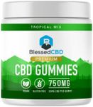 Blessed CBD: 750mg CBD Gummies | Maximum Potency CBD Sweets | Tasty Tropical Flavours | 30 Gummies