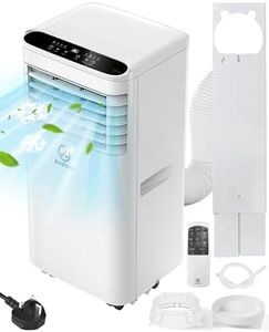 Portable Air Conditioner, 9000 BTU 4-In-1 Powerful Air Conditioning Unit, Dehumidifier, Ventilation, Cooling Fan with Sleep Mode, Remote Control, Digital Display, 24 Hour Timer for Rooms Up to 215ft