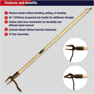 Spear & Jackson Stand Up Garden Weeder – Ergonomic 42" Long Handle