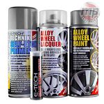 MP Essential E-Tech 4 Step System Alloy Wheel Restore Refurbishment Repaint Pack | Alloy Wheel Primer, Lacquer & Paint with FREE Putty Included (Metallic Silver)