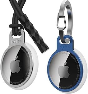 2 Pack laylion Secure Holder Ring, Aluminium Invisible Slim Thin Keychain Minimalist Case for AirTag 2021 Finder Items iPhone 12/13 Dogs, Cat, Keys Carabiner