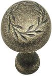 Amerock | Cabinet Knob | Weathered Brass | 1-5/16 inch (33 mm) Diameter | Nature's Splendor | 1 Pack | Drawer Knob | Cabinet Hardware