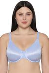 Wacoal Women’s Back Appeal| Non Padded | Wired |Full Cup| Everyday Wear | Plus Size | Comfortable | Full Support Bra - Sky Blue(36DD)