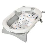 Baby Bath Seat Support Floating Baby Cushion Soft Baby Bath Pillow Non-Slip Bath Seat Pad Foldable Baby Bath Tub Pad for Newborn 0-12 Month Without Bathtub