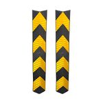 LADWA 800mm, 2 Pieces Parking Safety Pillar Guard, Rubber Corner L Shaped Guard with Yellow Reflective Tapes For High Visibility