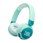 JBL Junior 320 BT, Wireless On-Ear Bluetooth Headphones for Kids with Built-In Mic, 50 Hours Playback, JBL Safe Sound, Low Volume, Easy Controls and Sticker Set, Green