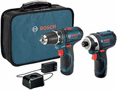 BOSCH CLPK22-120 12V Max Cordless 2-Tool Combo Kit with 3/8 In. Drill/Driver, 1/4 In. Impact Driver, (2) 2 Ah Batteries, Charger and Case