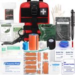 Ifak Trauma Kit, 74 Piece Tactical Medical First Aid Supplies, Molle Ifak Pouch Rip Away Refill Supplies for Survival Camping Hiking Travel