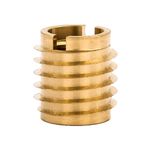 E-Z Lok Threaded Insert, Brass, Knife Thread, 3/8"-16 Internal Threads, 0.625" Length (Pack of 10)