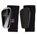 55 Sport Vortex Pro Adult & Junior Protective Football Shin Guards with Compression Sleeve - Black - M