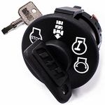 HD Switch Starter Ignition Key Switch & Protective Umbrella Key fits AYP, Husqvarna, Craftsman, Sears, Poulan Lawn Mower Rider 532193350 193350, with 2 Keys & Free Carabiner