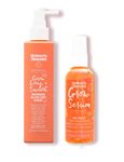 Umberto Giannini Grow Long & Smooth Wonder Blow Dry Hair Spray and Shine Enhancing Serum - Built in Heat Protectant Blow-dry Spray and Vegan Hair Serum for Reduces Frizz for Thin Hair (Pack of 2)