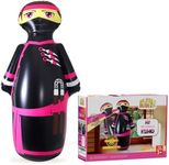 INFLATABLE DUDES Ninja Girl (Kuno) 47 Inches - Kids Punching Bag | Already Filled with Sand| Bop Bag | Inflatable Toy | Boxing - Premium Vinyl- | Bounce-Back Action! | Party - Play Therapy…