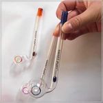 ParaCity 10PCS Color high Borosilicate Glass Tube Silica Gel Tube Glass Fittings Smoke Water Pipe