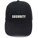 Lyprerazy Men's Baseball Cap Security Officer Guard Embroidery Hat Cotton Embroidered Casual Baseball Caps, Black, 7