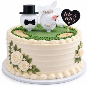 Vlormere Golf Wedding Cake Topper, Handmade Golf Ball Bride and Groom Set