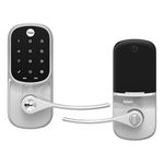 Yale Assure Lever Satin Nickel Door Lock Lever with Z-Wave Connected Touchscreen Keypad and Back-Up Key for Code Entry for Single Hole Door (No Deadbolt), YRL226-ZW2-619