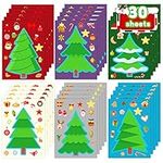 30 Sheets Christmas Tree Stickers f