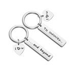 MYOSPARK I Love You To Infinity And Beyond Keychain Set Gift For Couples Family Best Friends (To Infinity And Beyond KS)