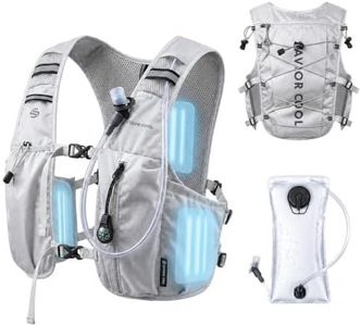 Savior Cool Cooling Hydration Backpack with 3 Removable Ice Packs, 2L BPA-Free Water Bladder, Adjustable Lightweight Outdoor Vest for Running, Trail Running, Hiking, Cycling, and Marathon Training