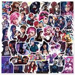 Pack of 50 Arcane Stickers for Kids Teenagers Adults Vinyl Waterproof LOL Anime Jinx and Vi Stickers for Water Bottles Cups Laptop Car Phone Case Skateboard Bedroom Wall