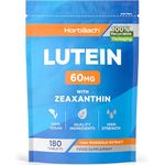 Lutein and Zeaxanthin Supplement | Lutein 60mg | 180 Vegan Tablets | High Strength | No Artificial Preservatives | by Horbaach