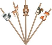 10 PCS Straws Woodland Animals Straws for Baby Shower, 1st Birthday. Forest Theme Baby Shower Party Supplies and Party Decorations.