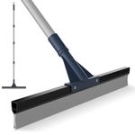 Squeegee Broom for Floor, 18'' Rubber Squeegee with 60'' Long Handle Shower Squeegee for Bathroom Tile, Garage, Deck, Bathroom, Glass, Window