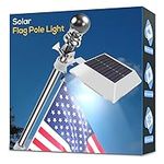 Solar Flag Pole Light, Bright White