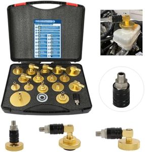 17Pcs Brake Bleeding Adapter Kit, Brake Pressure Bleeder Automotive Brake Fluid Bleeder Adapter Compatible with Ford VW BMW More