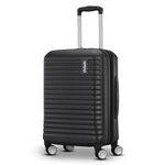 American Tourister Stratum 3.0 Carry-On Spinner, Airline Approved, Durable Hardside Luggage, Expands 1.5", RightHeight™ Adjustable Handle, Black