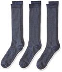 Wrangler Men's Lightweight Ultra-dri Boot Socks 3 Pair Pack, Navy, Large