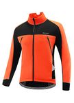 BALEAF Men's Winter Jacket Windproof Softshell Thermal Warm Pockets Cycling Running Mountain Biking Cold Weather Gear, 01-orange, Medium