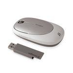 Kensington Ci75m Wireless Notebook Mouse in White with Silver - K72298US