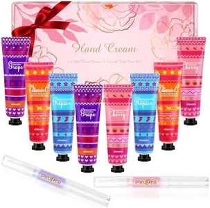 8 Pack Crema de Manos Regalos Originales para Mujer, Crema Manos Agrietadas y Secas, Working Hands Cream, Set Regalo Mujer con 2 Esmaltes de Uñas, Set de Regalo para Cumpleaños San Valentín Navidad