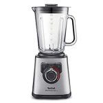 Tefal PerfectMix+ High-Speed Blender, Smoothie Maker, Ice Crush, 2L Glass Jug, 1200W, 4 Removable Powelix Blades, 3 Programs + Pulse, Grey, BL811D40