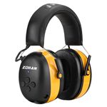 ZOHAN EM037 Bluetooth Hearing Protection, NRR 25dB Noise Reduction Ear Protection with 1500mAh Rechargeable Battery Mowing