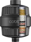 Cobbe High Output Shower Filter – 99% Removal Shower Head Filter for Hard Water, Heavy Metals, Chlorine and Harmful Substance, Black