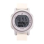 Fastrack Street Line Digital Dial Beige Silicone Strap Watch for Girls-NR68027PP04