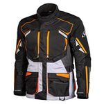 Tourmaster Highlander Mens Waterproof Motorcycle Jacket Black/Orange MD