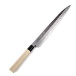Syosaku Japanese Sushi Sashimi Chef Knife Kigami(Yellow Steel)-No.2 D-Shape Magnolia Wood Handle, Yanagiba 13-inch (330mm)