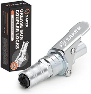 Saker Grease Gun Coupler-Upgrade to 14000 PSI,Duty Quick Release Grease Couplers,Compatible with All Grease Guns 1/8" NPT Fittings (1 PC)